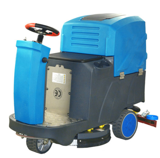 小型单刷驾驶式洗地机 油污车间清洗机 洗地吸干机